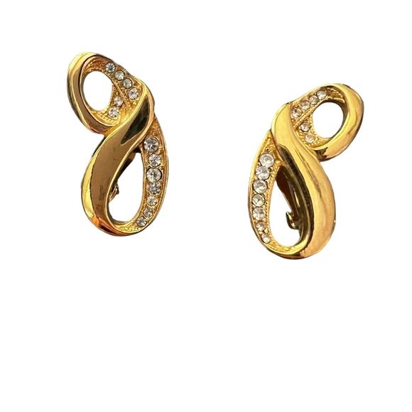 Givenchy Gold Tone Clip On Earrings - Picture 1 of 7
